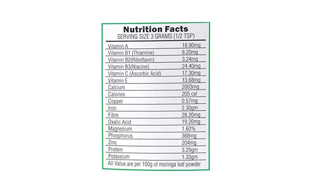 Nature's Gift Moringa Leaves Powder    Pack  500 grams